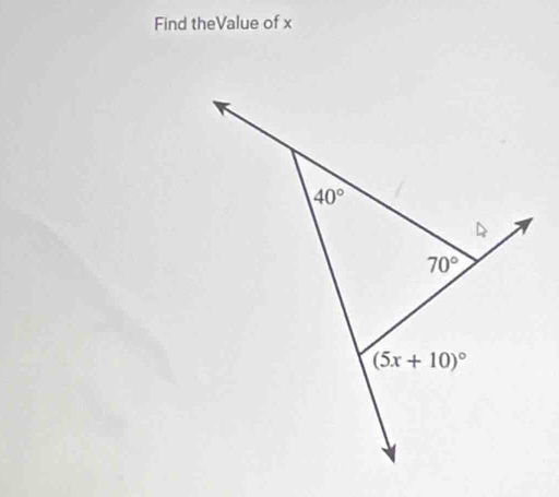 Find theValue of x