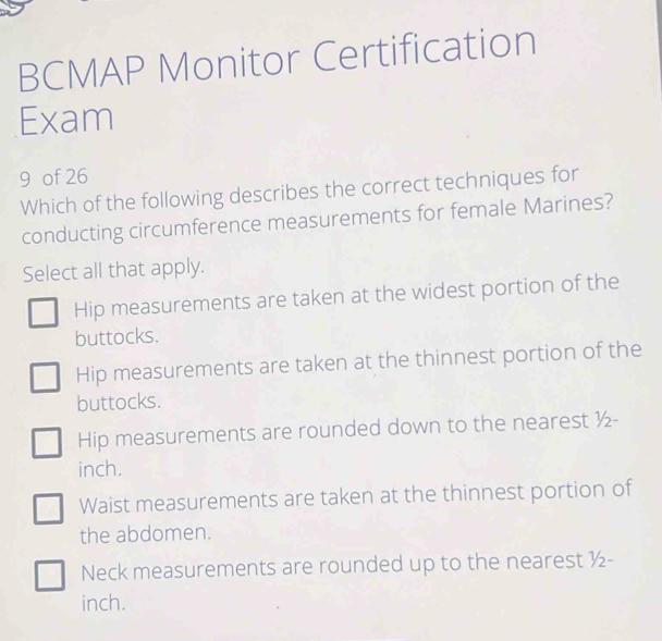 Solved: BCMAP Monitor Certification Exam 9 of 26 Which of the following Solved: BCMAP Monitor Certification Exam 9 of 26 Which of the following