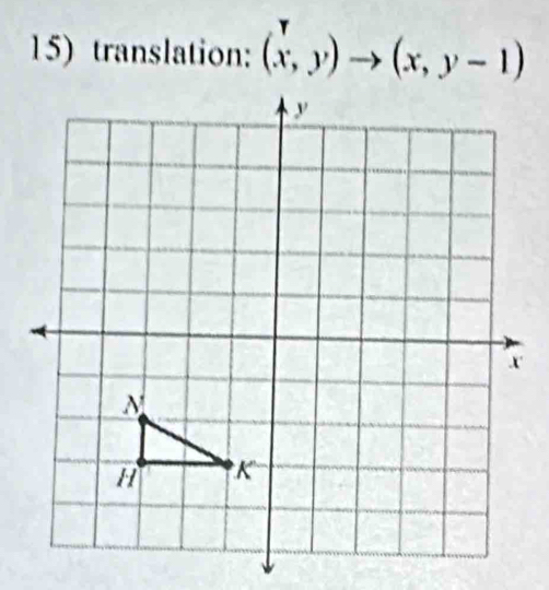 translation: (x,y)to (x,y-1)