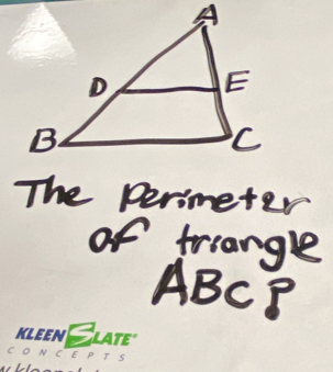 The perimeter 
of triangle
ABCP