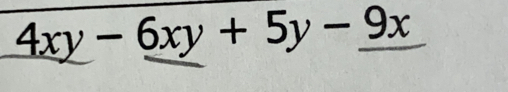 4xy-6xy+5y-9x