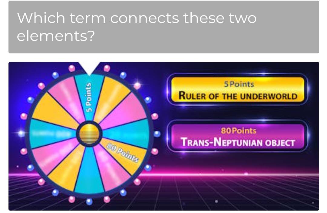 Risolto:Which term connects these two elements? 5 Points Ruler of the ...