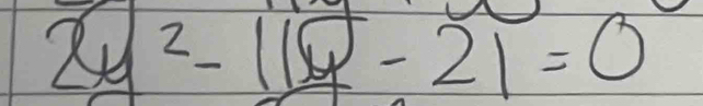 2y^2-110-21=0