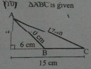 △ ABC is given