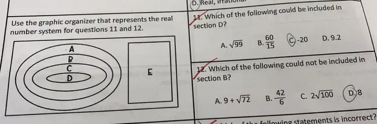 Solved: Real, irration allowing statements is incorrt? Table 1: [] [Math]