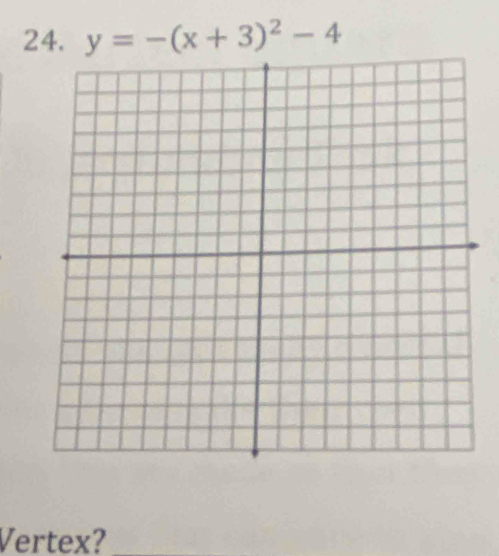 y=-(x+3)^2-4
Vertex?