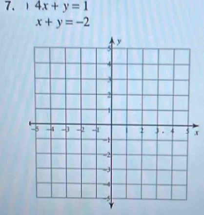 4x+y=1
x+y=-2
x