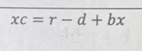 xc=r-d+bx