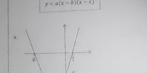 y=a(x-b)(x-c)
a.