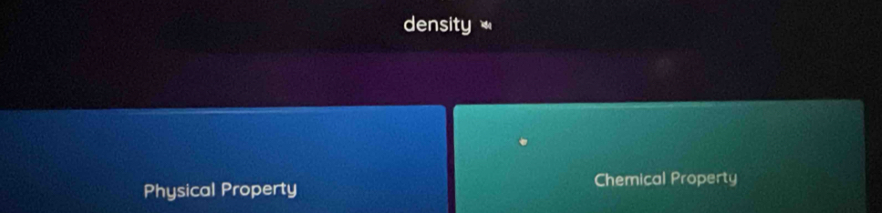 density
Chemical Property
Physical Property