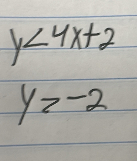 y<4x+2
y>-2