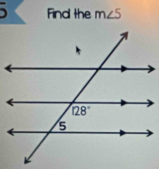 Find the m∠ 5