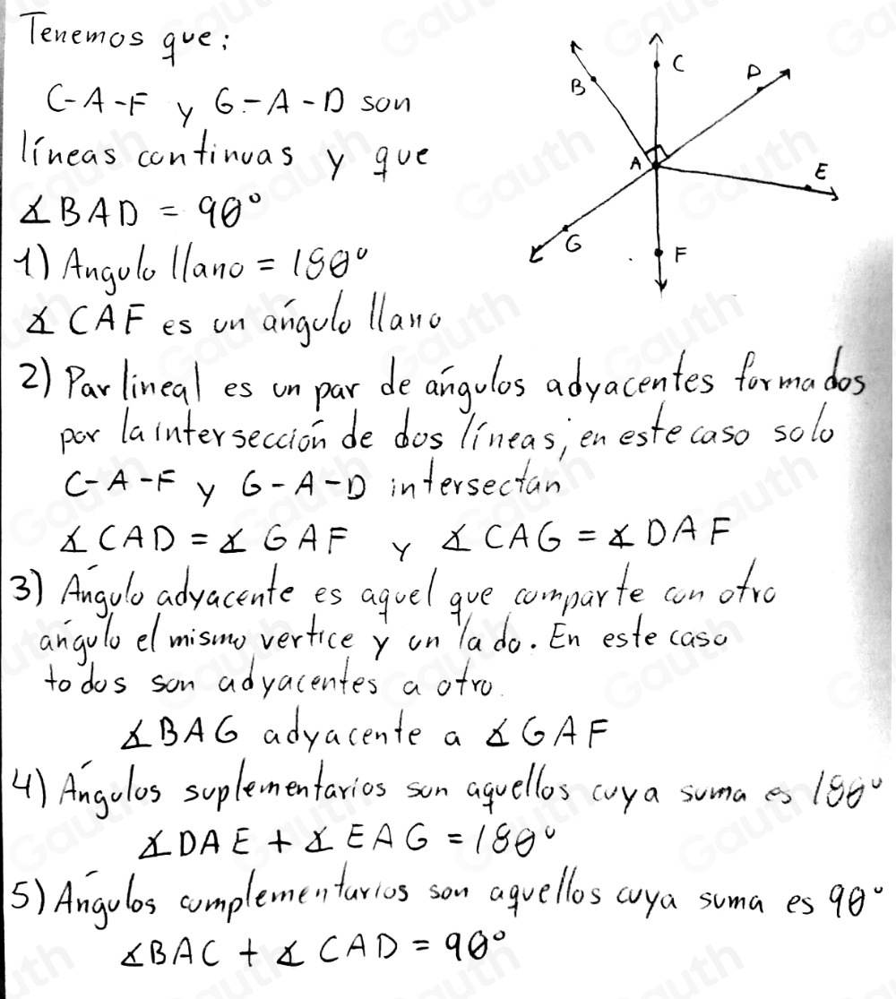Solved: Con base en la figura adjunta escriba en notación simbólica: 1) Un  ángulo Ilano _ 2) Un pa [Others], image size:1000x1115