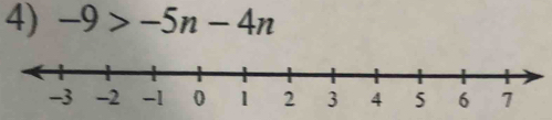 -9>-5n-4n
-3 -2 -1 0 1 2 3 4 5 6 7
