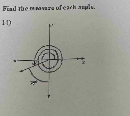 Find the measure of each angle.
14