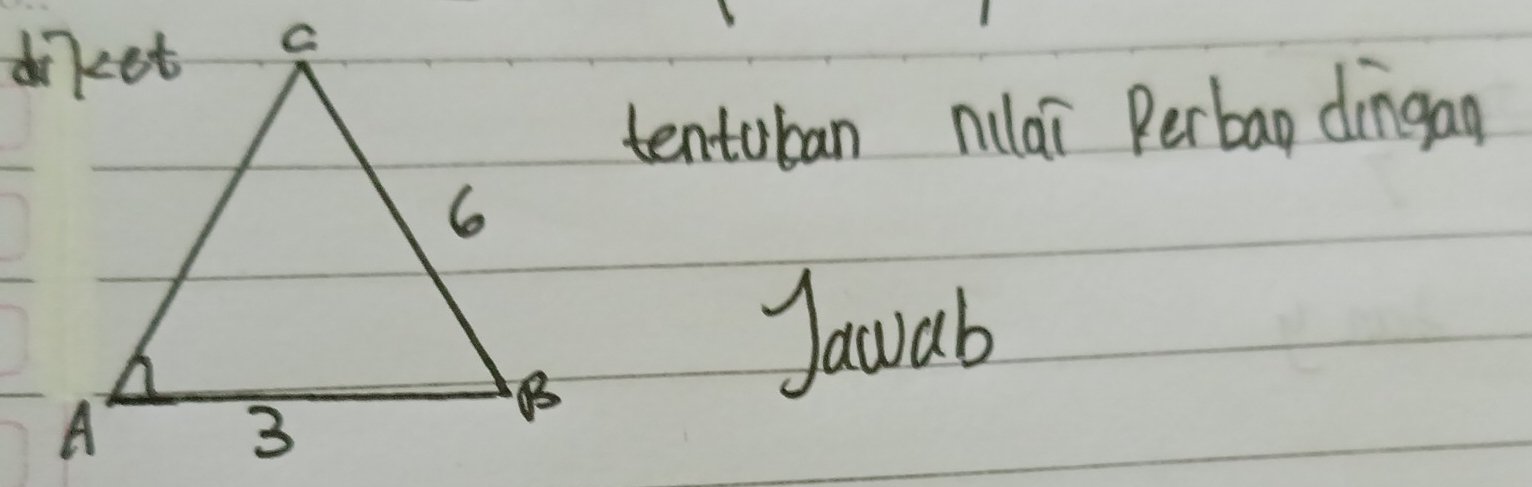 tentuban nilai Perbao dingan 
Jauab