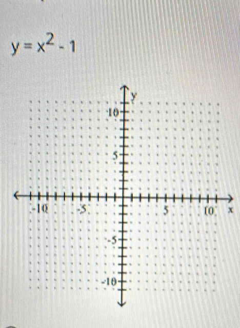 y=x^2-1
x