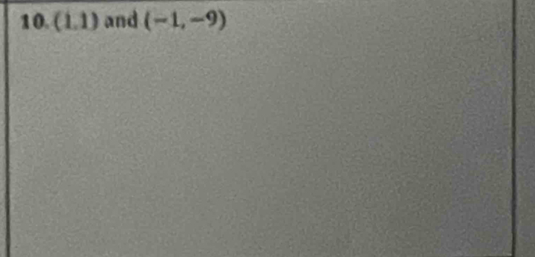 (i.1) and (-1,-9)