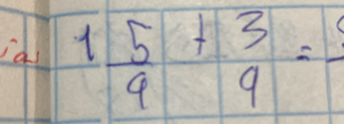 frac 159+ 3/9 =frac 5