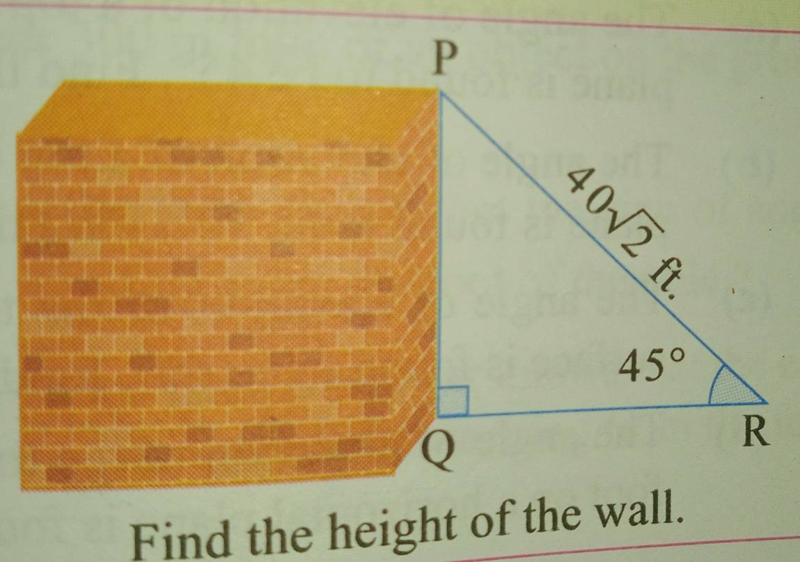 Find the height of the wall.