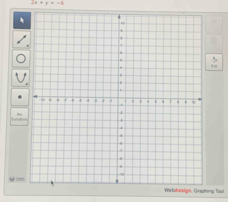 2x+y=-6
Fill
No
Solutio
Heln
ng Tool