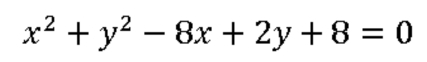 x^2+y^2-8x+2y+8=0