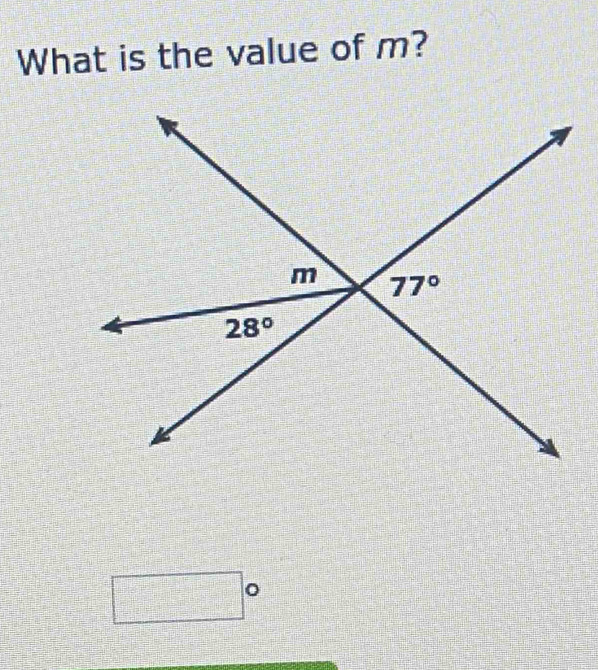 What is the value of m?
=□° 。
□