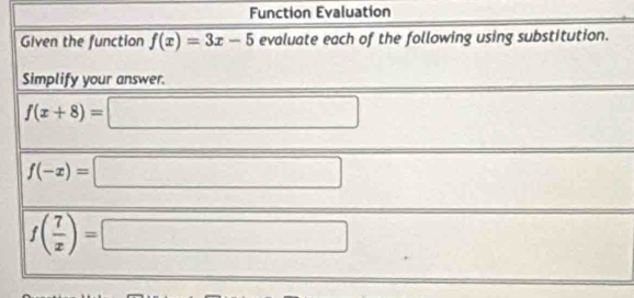 Function Evaluation