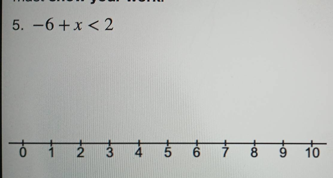 -6+x<2</tex>