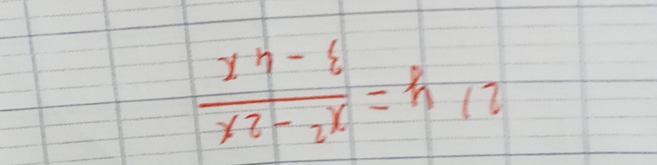 y= (x^2-2x)/3-4x 