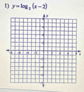 y=log _2(x-2)
x