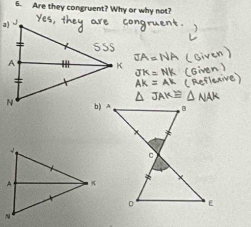 Are they congruent? Why or why not?