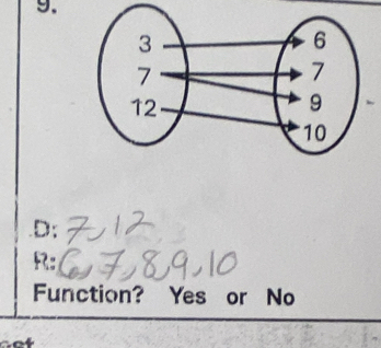 D; 
R: 
Function? Yes or No