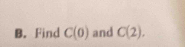 Find C(0) and C(2),