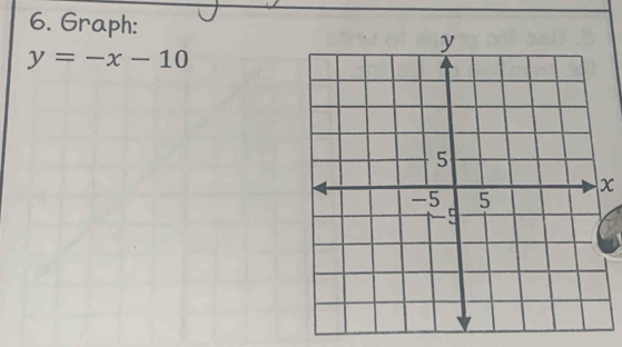 Graph:
y=-x-10
x