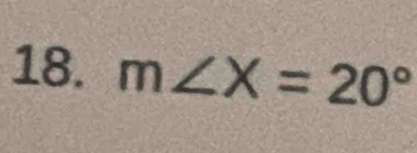 m∠ X=20°