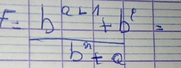 F= (b^(2+1)+b^1)/b^n+c 