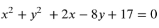 x^2+y^2+2x-8y+17=0