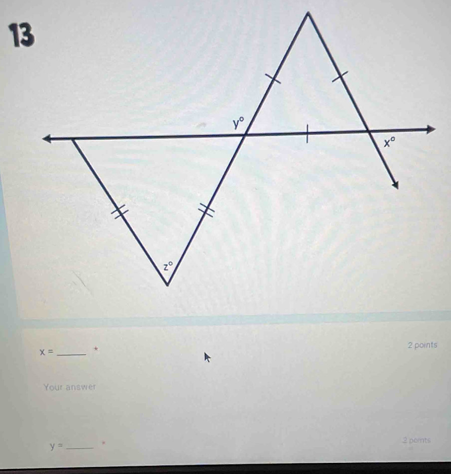 x= _ * 2 points
Your answer
y= _*
2 points