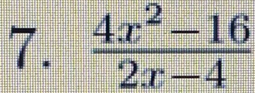  (4x^2-16)/2x-4 