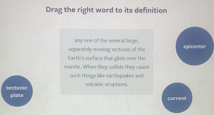 Solved: Drag the right word to its definition any one of the several ...