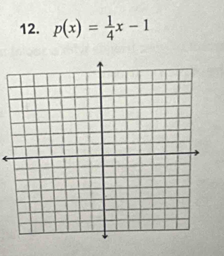 p(x)= 1/4 x-1