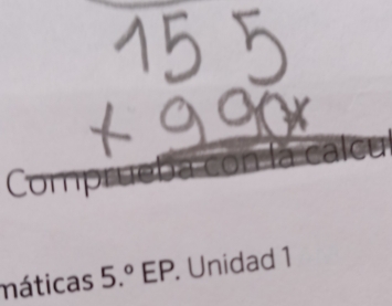 máticas 5.^circ  EP. Unidad 1