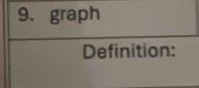 graph 
Definition: