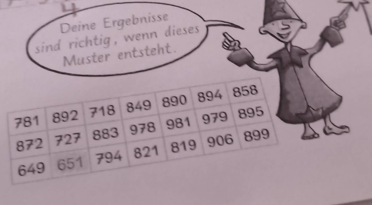 Deine Ergebnisse 
sind richtig, wenn dieses 
Muster entsteht.