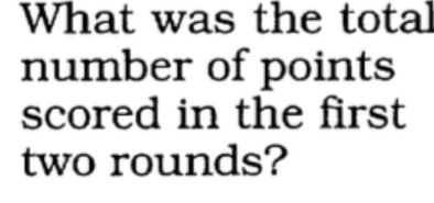 What was the total 
number of points 
scored in the first 
two rounds?