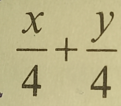  x/4 + y/4 