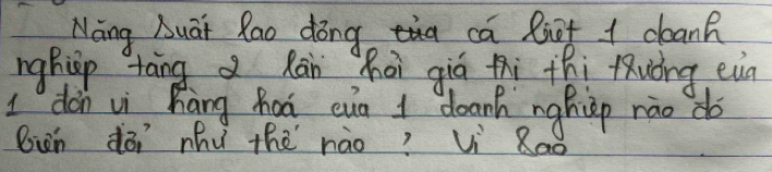 Nang Auai Rao dong ca liot 1 clean? 
nghip tāng a Ràn hài giá thi thi Kuòng eàn 
I don vi háng haá euo 1 doanh nghip nào do 
Bin dài nhu thè nào? Vi 8ào