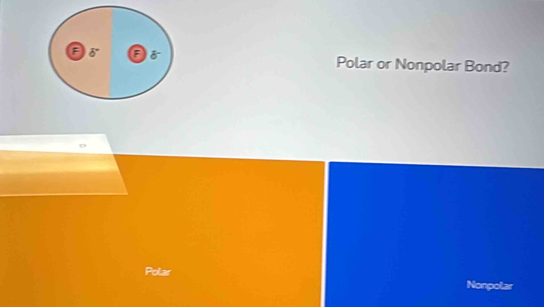 Polar or Nonpolar Bond?
Polar
Nonpolar