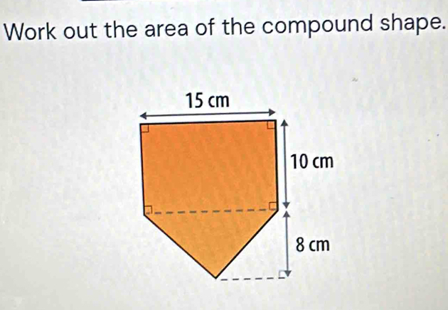 Work out the area of the compound shape.